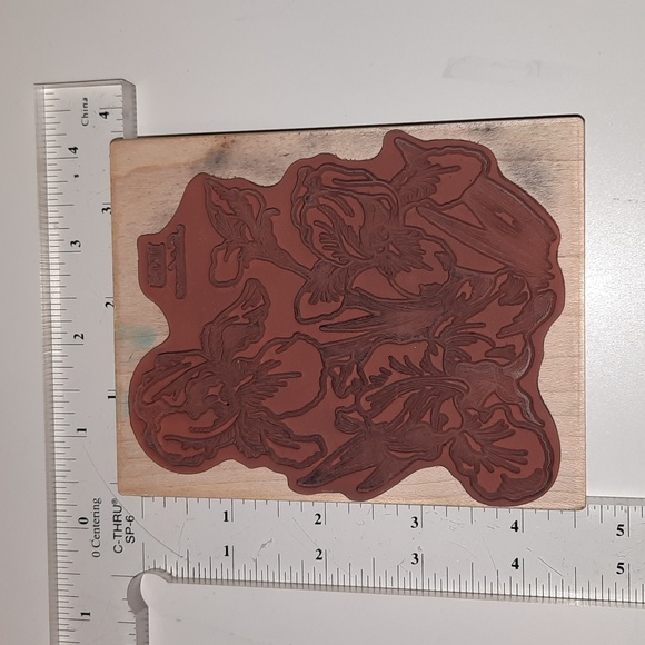 Iris Rubber Stamp lightly used. - Picture 2 of 3